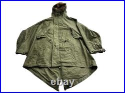 M-1948 M-48 Fishtail parka Korean War Era Size Medium Fur Hood M48