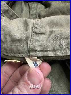 M-1948 M-48 Fishtail parka Korean War Era Size Medium Fur Hood M48