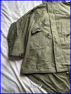 M-1948 M-48 Fishtail parka Korean War Era Size Medium Fur Hood M48