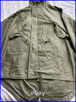 M-1948 M-48 Fishtail parka Korean War Era Size Medium Fur Hood M48