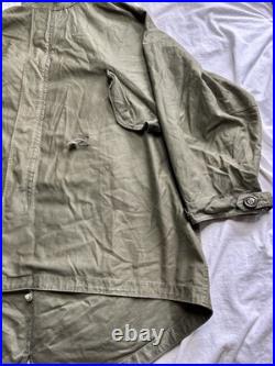 M-1948 M-48 Fishtail parka Korean War Era Size Medium Fur Hood M48
