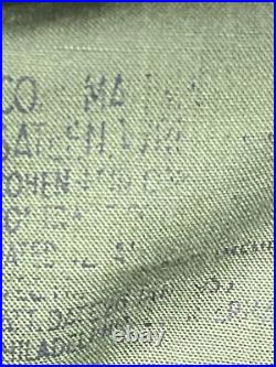 M-1950 Fishtail Field Jacket Medium Korean War With Button Silk & Terry Lining