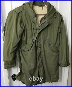 M-1951 FISHTAIL PARKA SHELL- US Army Korean War M51 USMC Large with Liner