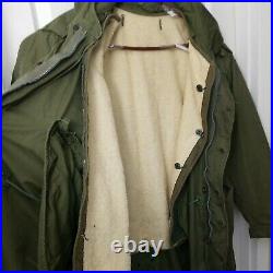 M-1951 FISHTAIL PARKA SHELL- US Army Korean War M51 USMC Large with Liner