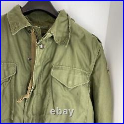 M-1951 Field Jacket (Korean Era 1952) Medium With Wool Liner And Hood USATC ARMOR