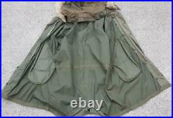 M-1951 FishTail Hooded Parka with Fur & Wool Liner M Korean War Vintage Coat