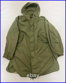 M-1951 Fishtail Parka M51 US Army Korean War 1950s Vintage Jacket With Liner