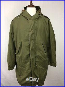 M-1951 Korean War Military Parka Shell Hood Mohair Liner Army Fishtail Jacket M