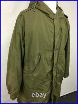 M-1951 Korean War Military Parka Shell Hood Mohair Liner Army Fishtail Jacket M