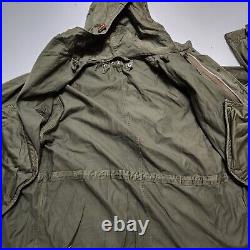 M-1951 Shell Parka Jacket Vintage 1950s USA Military Korean War March Fishtail