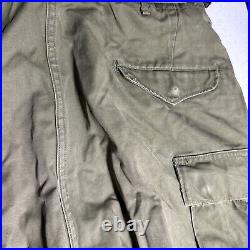 M-1951 US Army Military Field Trousers Medium Short M51 Cargo Pants Vtg 50s