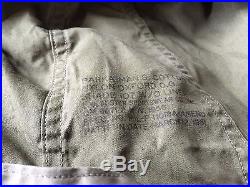 M1951 Parka Shell Korean War Us Army Patch Jacket Small Vtg Vintage Od Green