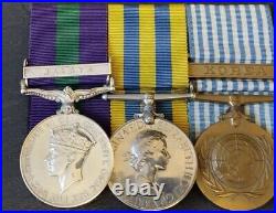 Malaya / Korea Full Size Genuine Group of Medals On Bar For Wear Pte Beards
