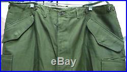 Men's Trousers Field Pants Od Green M-1951 Korean War Era Long Large Nwot
