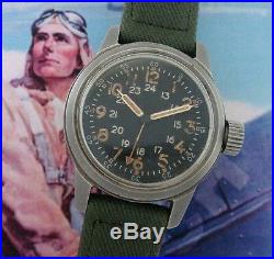 Men's Vintage Antique Korean War Era Elgin A-17A Aviator's Watch SERVICED