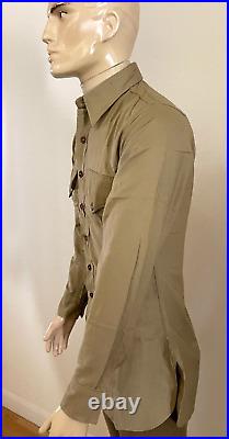 Mint Unused Ww2 Usmc Marine Corps Khaki M-1927 Khaki Cotton Summer Shirt Size 2