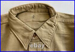 Mint Unused Ww2 Usmc Marine Corps Khaki M-1927 Khaki Cotton Summer Shirt Size 2