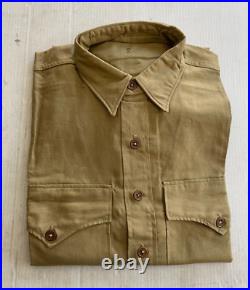 Mint Unused Ww2 Usmc Marine Corps Khaki M-1927 Khaki Cotton Summer Shirt Size 2