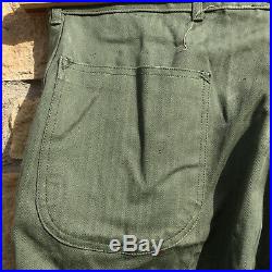 NOS unissued WWII Korean War USMC herringbone twill HBT trousers pants P41