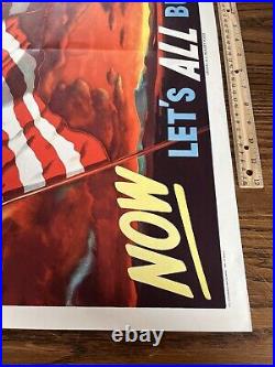 NOW LETS ALL BUY BONDS Rare Korean War Propaganda Original Poster 1950 Garry Orr