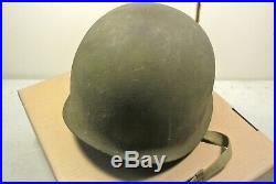 Named Identified WWII Fixed Bale M1 helmet Korean War WW2 with net (#6213)