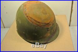 Named Identified WWII Fixed Bale M1 helmet Korean War WW2 with net (#6213)
