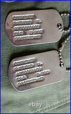 Named Korean War Era US Air Force Uniform Dog Tags 320th Bombardment Patch USAF