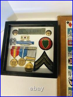 Named Korean War Veterans Plaque & Decorations Lot Set