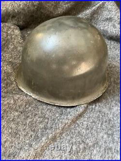 Named Korean war WWII M1 Helmet