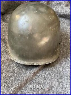 Named Korean war WWII M1 Helmet