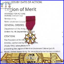 Named Legion Of Merit Army Commendation Medal Ww2 Korean War Lt Col Jack R Hazen
