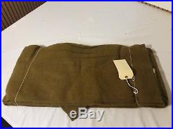 New 1951vintage Military Korean War 100% Wool Olive Drab Blanket (rare Find)