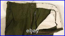 New Old Stock Korean War M- 1951 Wool Od Field Trousers Medium Regular Jj 991
