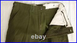 New Old Stock Korean War M- 1951 Wool Od Field Trousers Medium Regular Jj 992