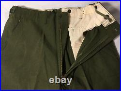 New Old Stock Korean War M-1951 Wool Od Green Regular Medium Wool Field Trousers