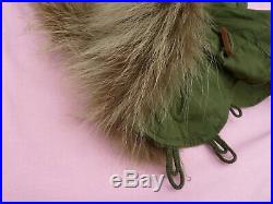 New genuine Real fur vintage Korean war M1951 Fishtail parka Hood, M51/M65, MODS