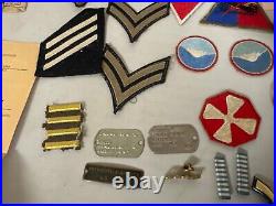 Nice Collection Of Military Memorabilia Korean War 1950's, Ranking Badges