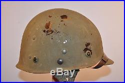 Original Early Korean War Us M1c Airborne Paratroopers Helmet 100% Complete