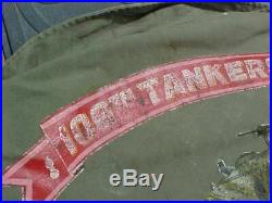 ORIGINAL WWII M43 JACKET With KOREAN WAR 106TH TANKERS TANK ARTWORK