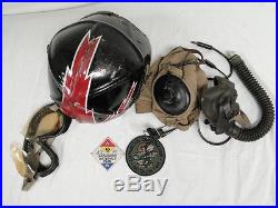 Old Gentex H-Series Fighter Pilot Flying Aviation Helmet Korean War Custom Paint