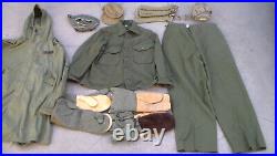 Old Korean War era M-1951 Parka & Arctic Pants & Mittens & More / Used Condition