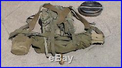 Old US Army WW2 to Korean War era Canvas M-1945 Combat Backpack Used Condition