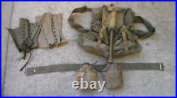Old US WW2 to Korean War era M-1945 Combat Backpack & Shovel & Canteens (USED)