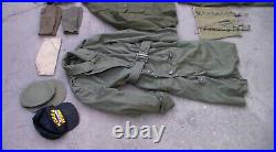 Old Vintage Relic US Korean War era M1951 Field Combat Uniform & M1952 Hat /USED