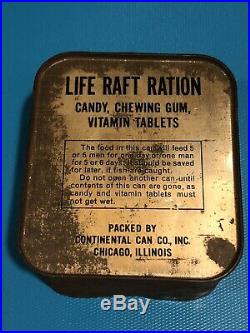 Opened Life Raft Ration With Extras From WWII Or Korean War