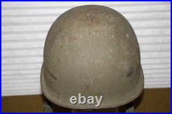 Original 1950's Era U. S. Army Rear Seam M1 Helmet withChinstraps & Named Liner