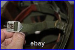 Original 1950's Era U. S. Army Rear Seam M1 Helmet withChinstraps & Named Liner