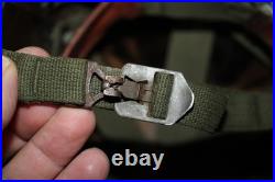 Original 1950's Era U. S. Army Rear Seam M1 Helmet withChinstraps & Named Liner