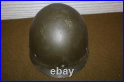 Original 1950's Era U. S. Army Rear Seam M1 Helmet withChinstraps & Named Liner