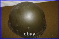 Original 1950's Era U. S. Army Rear Seam M1 Helmet withChinstraps & Named Liner
